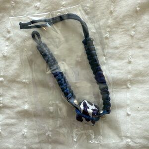Blue and White Braided Bracelet
